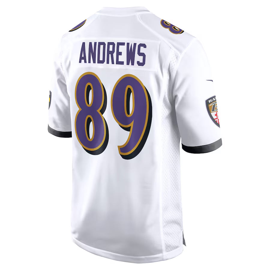 Seanshop B.Ravens #89 Mark Andrews Player White Alternate Home Game Stitched Jerseys