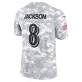 Seanshop B.Ravens #8 Lamar Jackson Player Arctic Camo Salute to Service Limited Stitched Jerseys