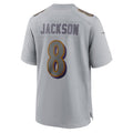 Seanshop B.Ravens #8 Lamar Jackson Player Gray Replica Limited Stitched Jerseys