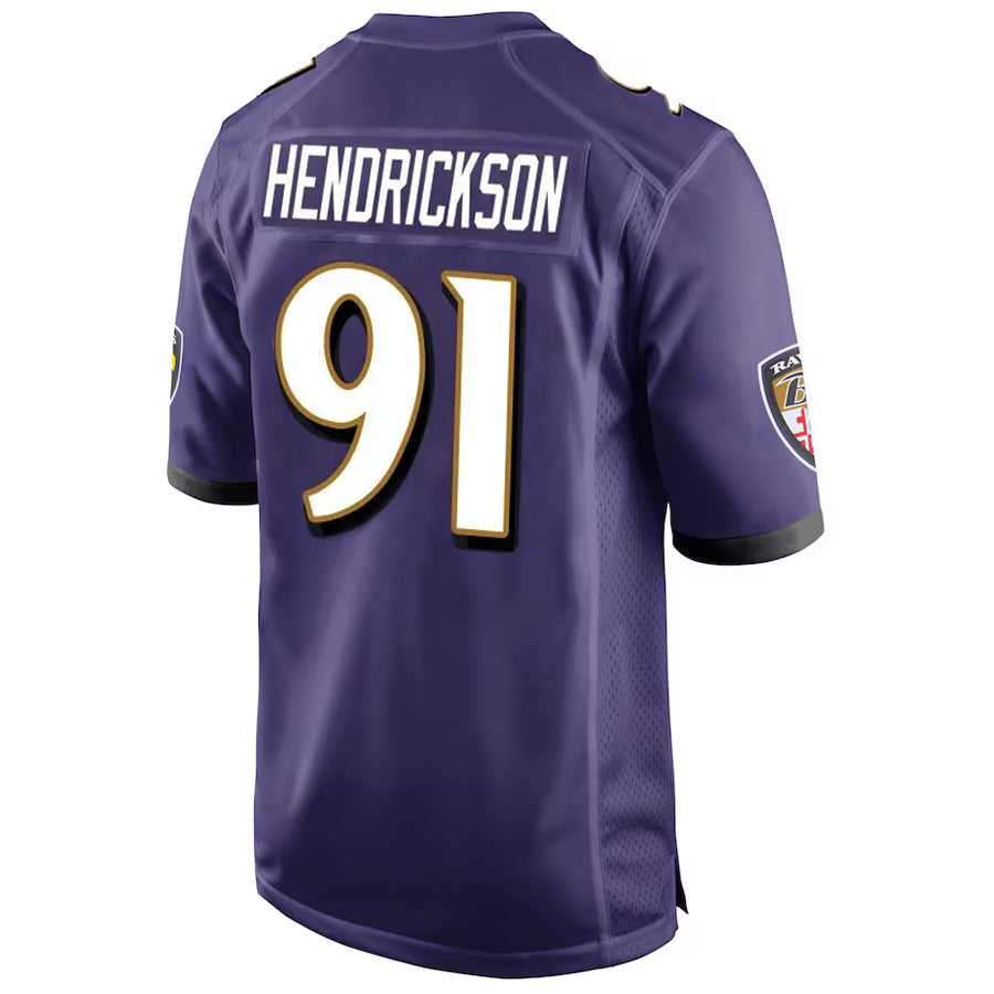 Seanshop B.Ravens #91 Trey Hendrickson Player Purple Alternate Home Game Stitched Jerseys