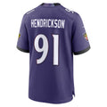 Seanshop B.Ravens #91 Trey Hendrickson Player Purple Home Game Stitched Jerseys