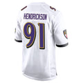 Seanshop B.Ravens #91 Trey Hendrickson Player White Alternate Home Game Stitched Jerseys