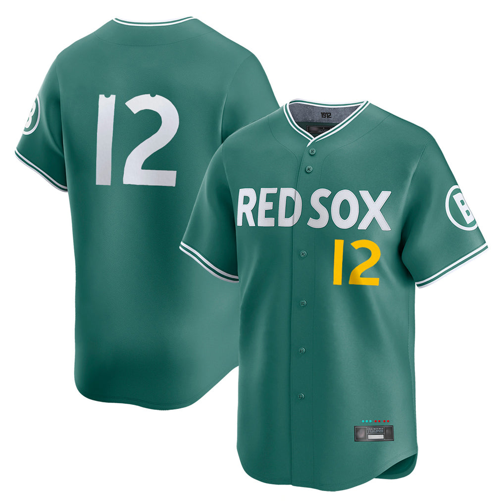 Seanshop B.Red Sox #12 Connor Wong Player Green City Connect Limited Home Game Stitched Jerseys