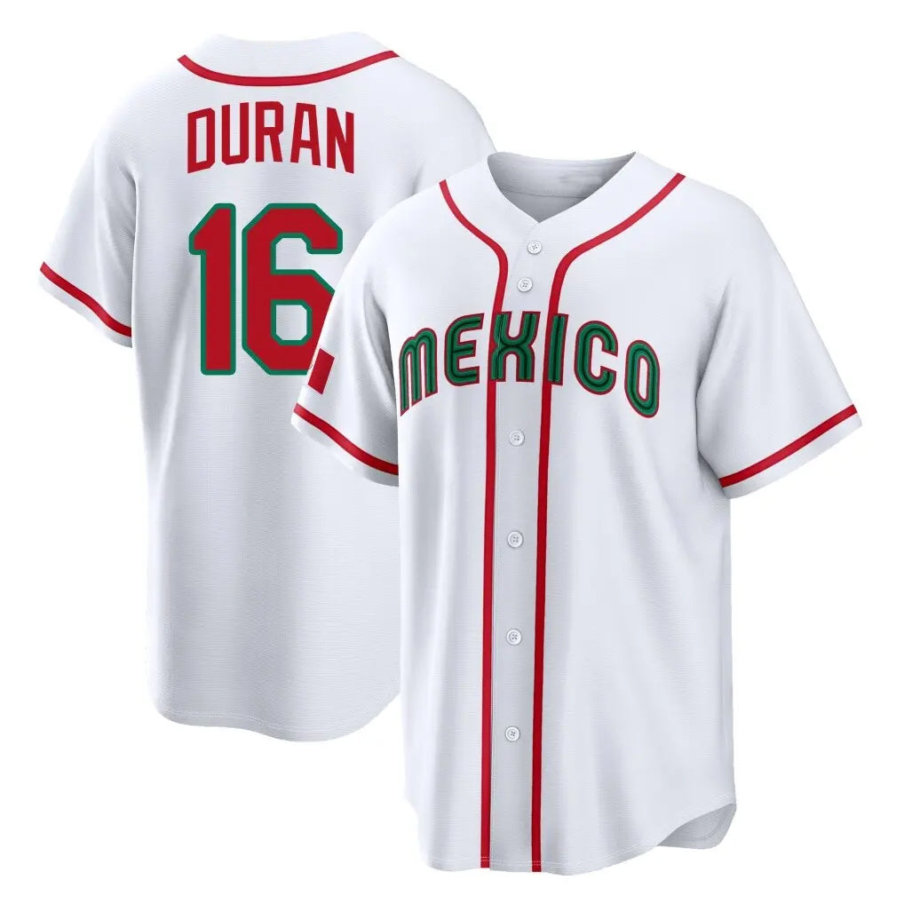 Seanshop B.Red Sox #16 Jarren Duran Player White Mexico 2026 World Classic Home Game Stitched Jerseys