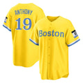 Seanshop B.Red Sox #19 Roman Anthony Player Yellow Home Game Stitched Jerseys