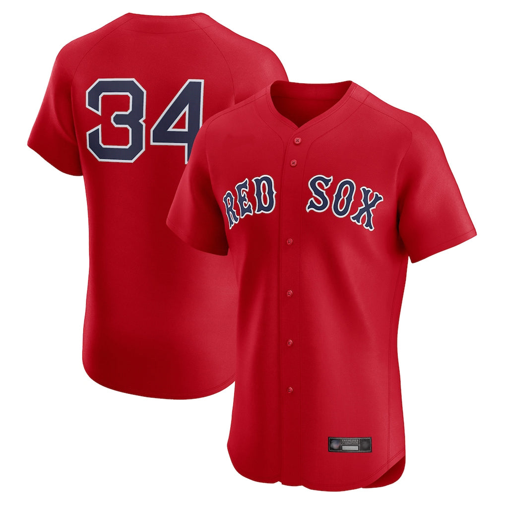 Seanshop B.Red Sox #34 David Ortiz Player Red Limited Elite Home Game Stitched Jerseys