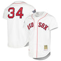 Seanshop B.Red Sox #34 David Ortiz Player White Mitchell & Ness Cooperstown Collection Mesh Home Stitched Jerseys