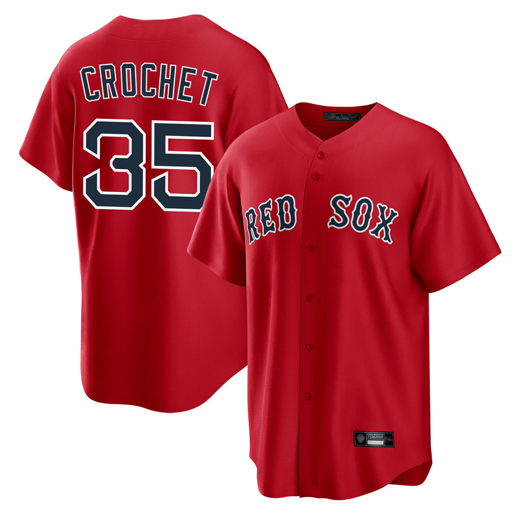 Seanshop B.Red Sox #35 Garrett Crochet Player Red Home Game Stitched Jerseys