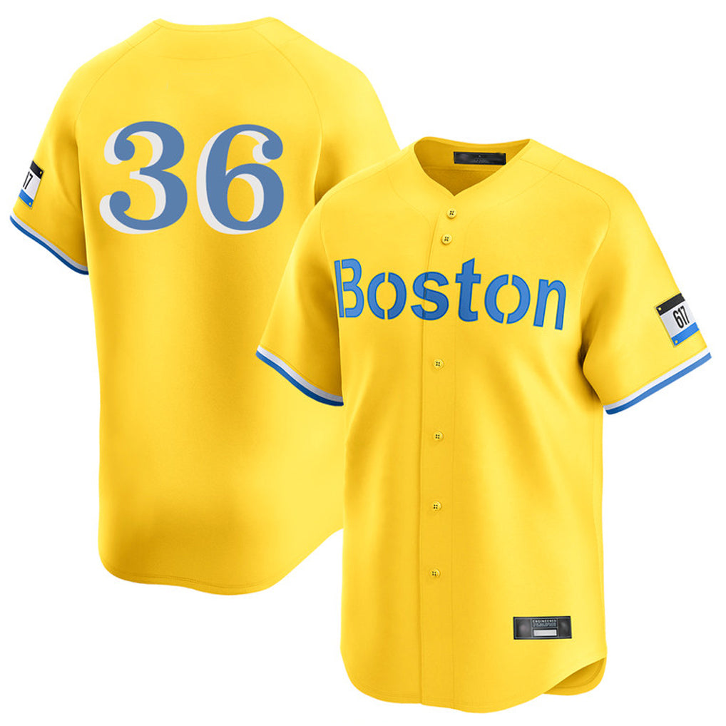 Seanshop B.Red Sox #36 Triston Casas Player Yellow Limited Home Game Stitched Jersey