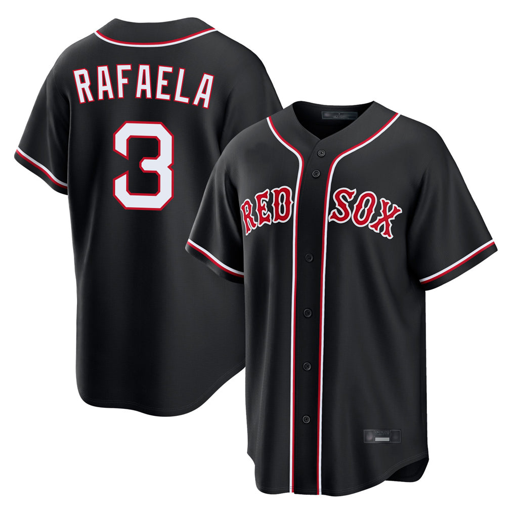 Seanshop B.Red Sox #3 Ceddanne Rafaela Player Black Out Home Game Stitched Jerseys