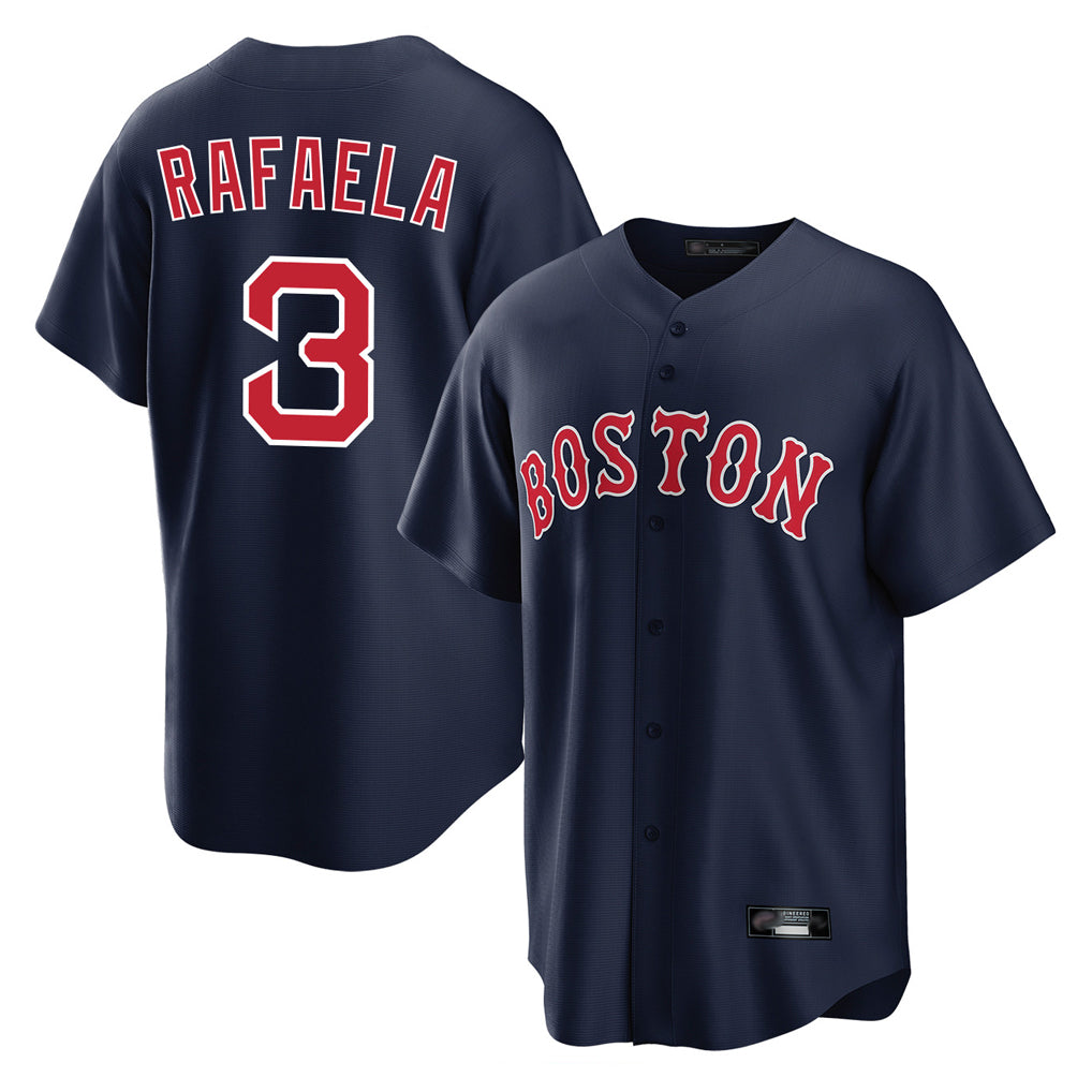 Seanshop B.Red Sox #3 Ceddanne Rafaela Player Navy Home Game Stitched Jersey