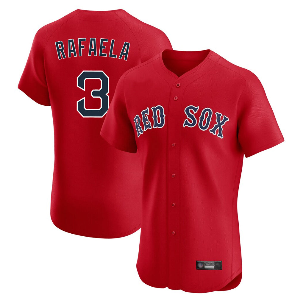 Seanshop B.Red Sox #3 Ceddanne Rafaela Player Red Limited Elite Home Game Stitched Jersey