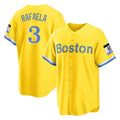Seanshop B.Red Sox #3 Ceddanne Rafaela Player Yellow Home Game Stitched Jersey