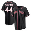 Seanshop B.Red Sox #44 Aroldis Chapman Player Black Out Home Game Stitched Jerseys
