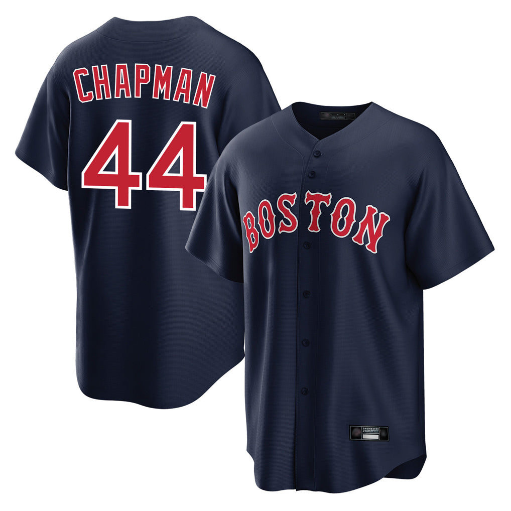 Seanshop B.Red Sox #44 Aroldis Chapman Player Navy Home Game Stitched Jerseys