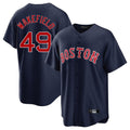 Seanshop B.Red Sox #49 Tim Wakefield Player Navy Home Game Stitched Jerseys
