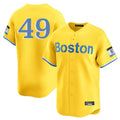 Seanshop B.Red Sox #49 Tim Wakefield Player Yellow Limited Home Game Stitched Jerseys