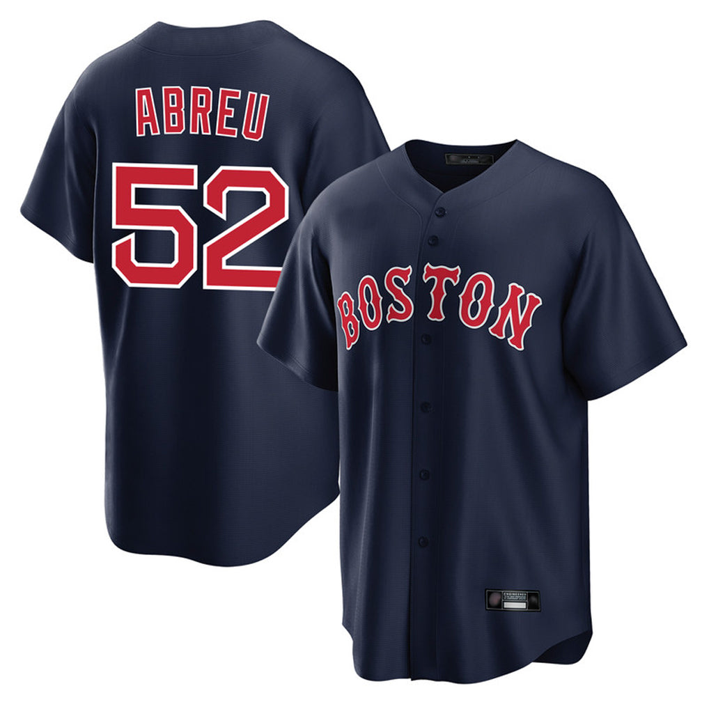 Seanshop B.Red Sox #52 Wilyer Abreu Player Navy Home Game Stitched Jerseys