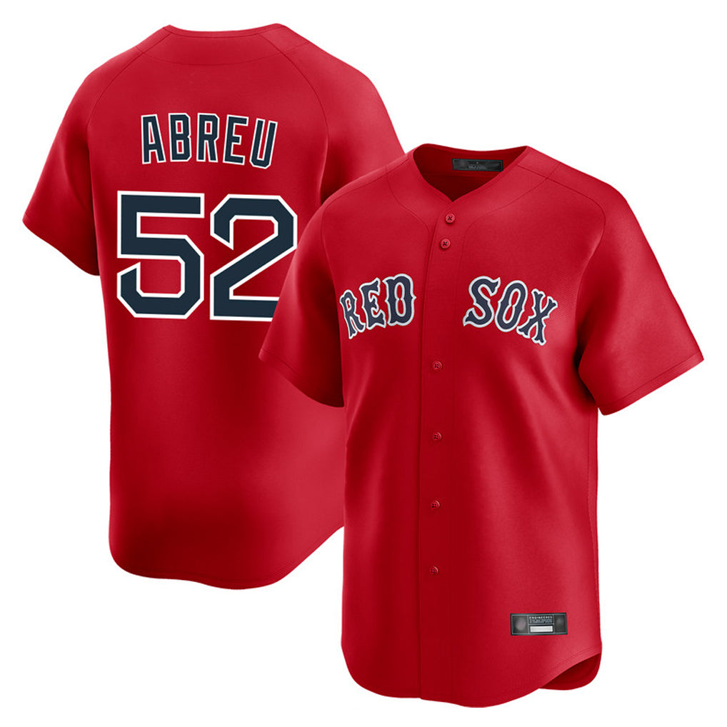 Seanshop B.Red Sox #52 Wilyer Abreu Player Red Limited Home Game Stitched Jerseys