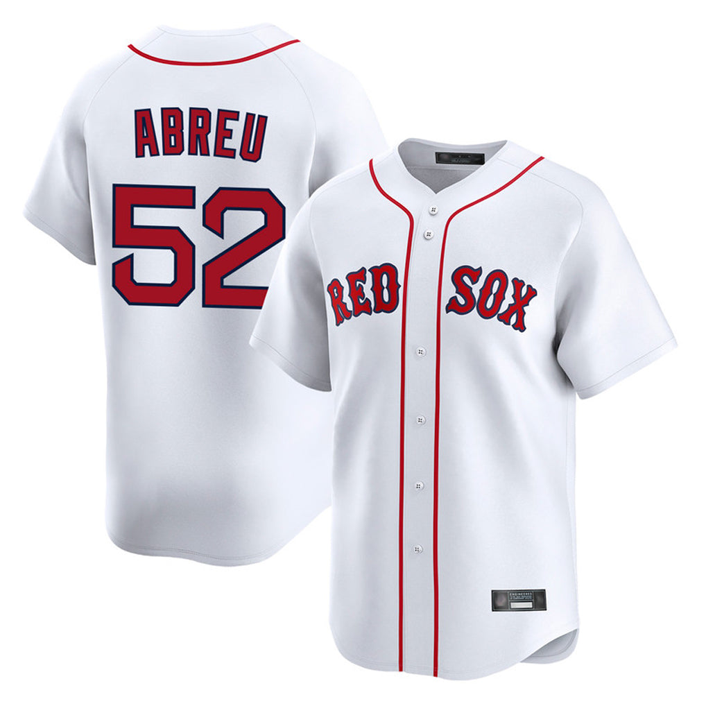 Seanshop B.Red Sox #52 Wilyer Abreu Player White Limited Home Game Stitched Jerseys