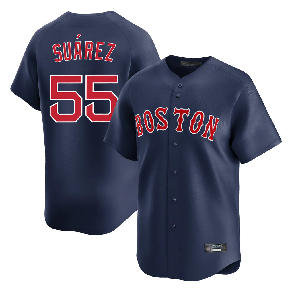 Seanshop B.Red Sox #55 Ranger Su¨¢rez Player Navy Limited Home Game Stitched Jerseys