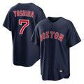 Seanshop B.Red Sox #7 Masataka Yoshida Player Navy Home Game Stitched Jersey
