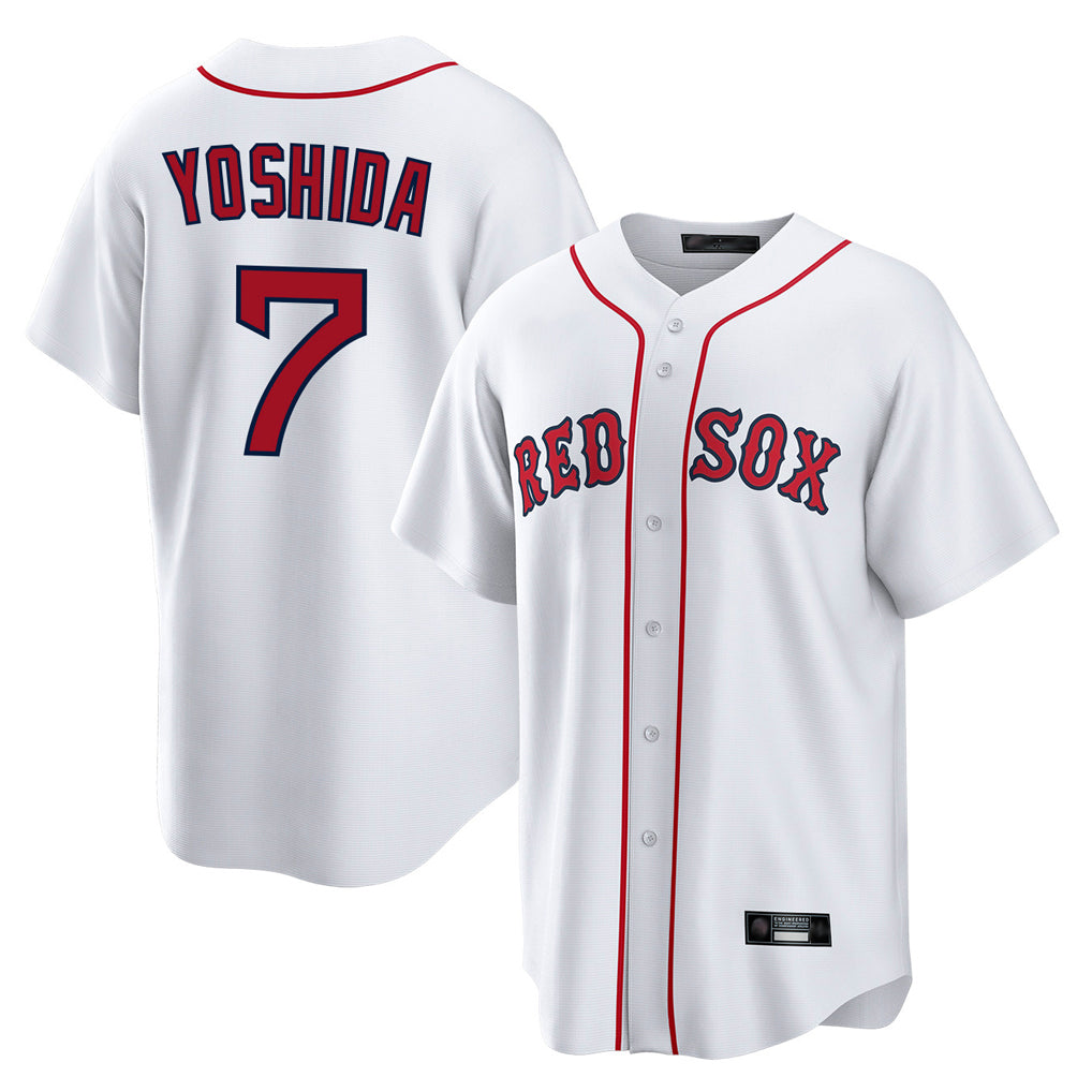 Seanshop B.Red Sox #7 Masataka Yoshida Player White Home Game Stitched Jersey