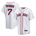 Seanshop B.Red Sox #7 Masataka Yoshida Player White Home Game Stitched Jersey