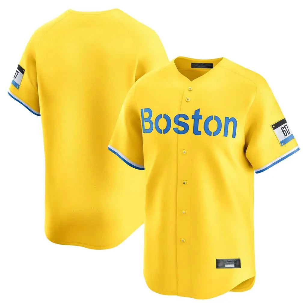 Seanshop B.Red Sox Blank Player Yellow Limited Home Game Stitched Jerseys