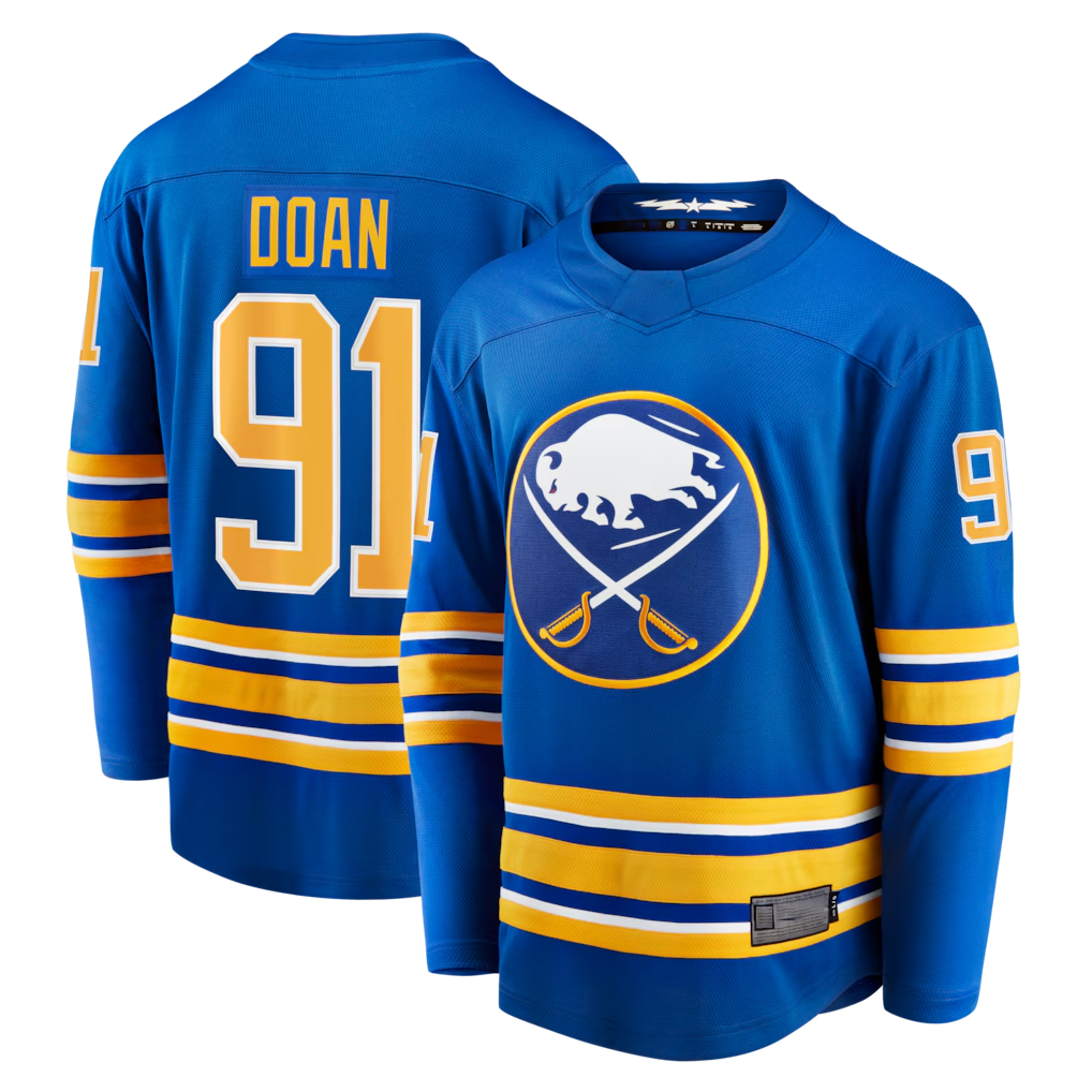 Seanshop B.Sabres #91 Josh Doan Royal Home Premier Breakaway Player Stitched Jerseys