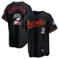 Seanshop B.Orioles #2 Gunnar Henderson Player Black USA 250 Fourth of July Home Game Stitched Jerseys