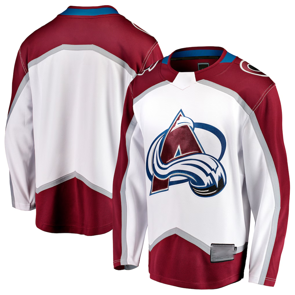 Seanshop C.Avalanche White Away Breakaway Jerseys