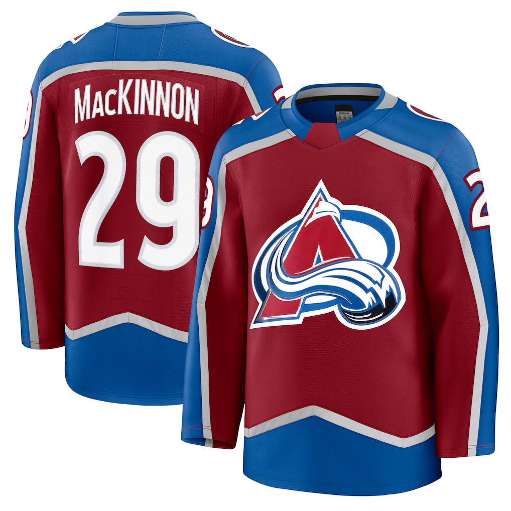 Seanshop C.Avalanche #29 Nathan MacKinnon Burgundy Home Premium Jerseys