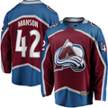 Seanshop C.Avalanche #42 Josh Manson Burgundy Home Breakaway Player Jerseys
