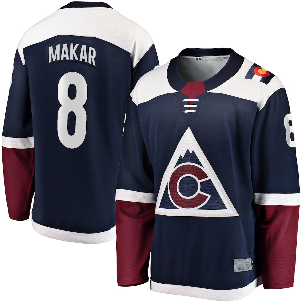 Seanshop C.Avalanche #8 Cale Makar Navy Breakaway Jerseys