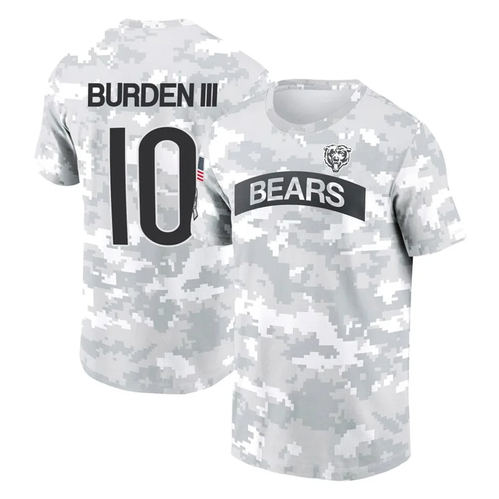 C.Bears #10 Luther Burden III Player Arctic Camo Seanshop Salute to Service Pullover Hoodies Limited Stitched Jerseys