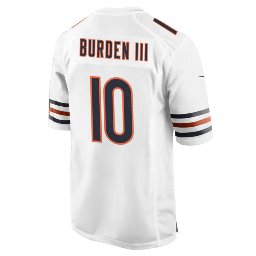 C.Bears #10 Luther Burden III Player White Seanshop Home Game Stitched Jerseys