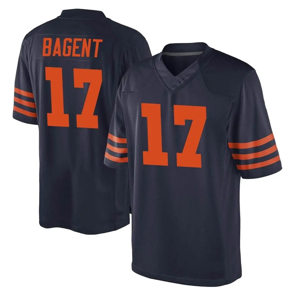 C.Bears #17 Tyson Bagent Player Navy Blue  Alternate Game Stitched Jerseys