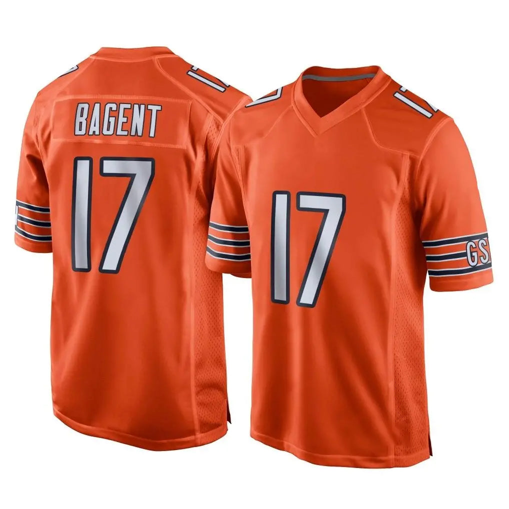 C.Bears #17 Tyson Bagent Player Orange Home Game Stitched Jerseys