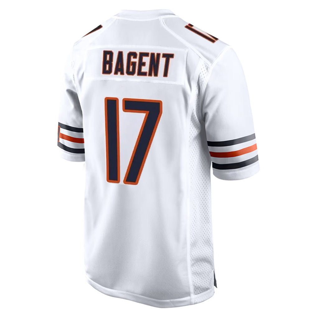 Seanshop C.Bears #17 Tyson Bagent Player White Home Game Stitched Jerseys