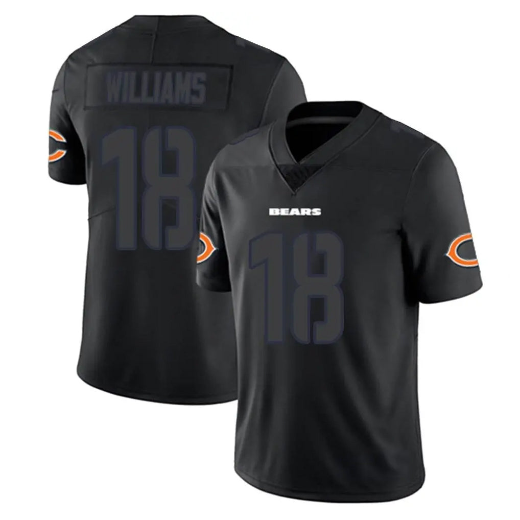Seanshop C.Bears #18 Caleb Williams Player Black Impact Limited Game Stitched Jerseys