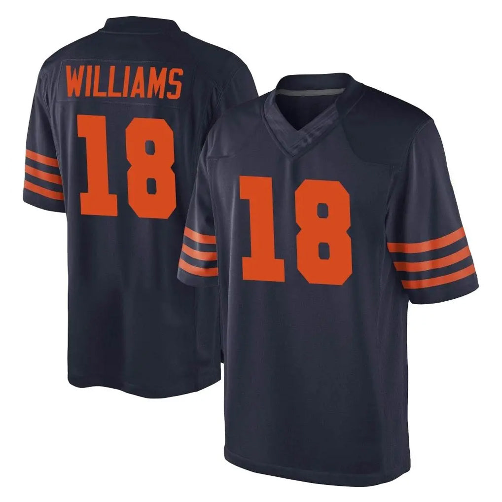 C.Bears #18 Caleb Williams Player Navy Blue Alternate Game Stitched Jerseys