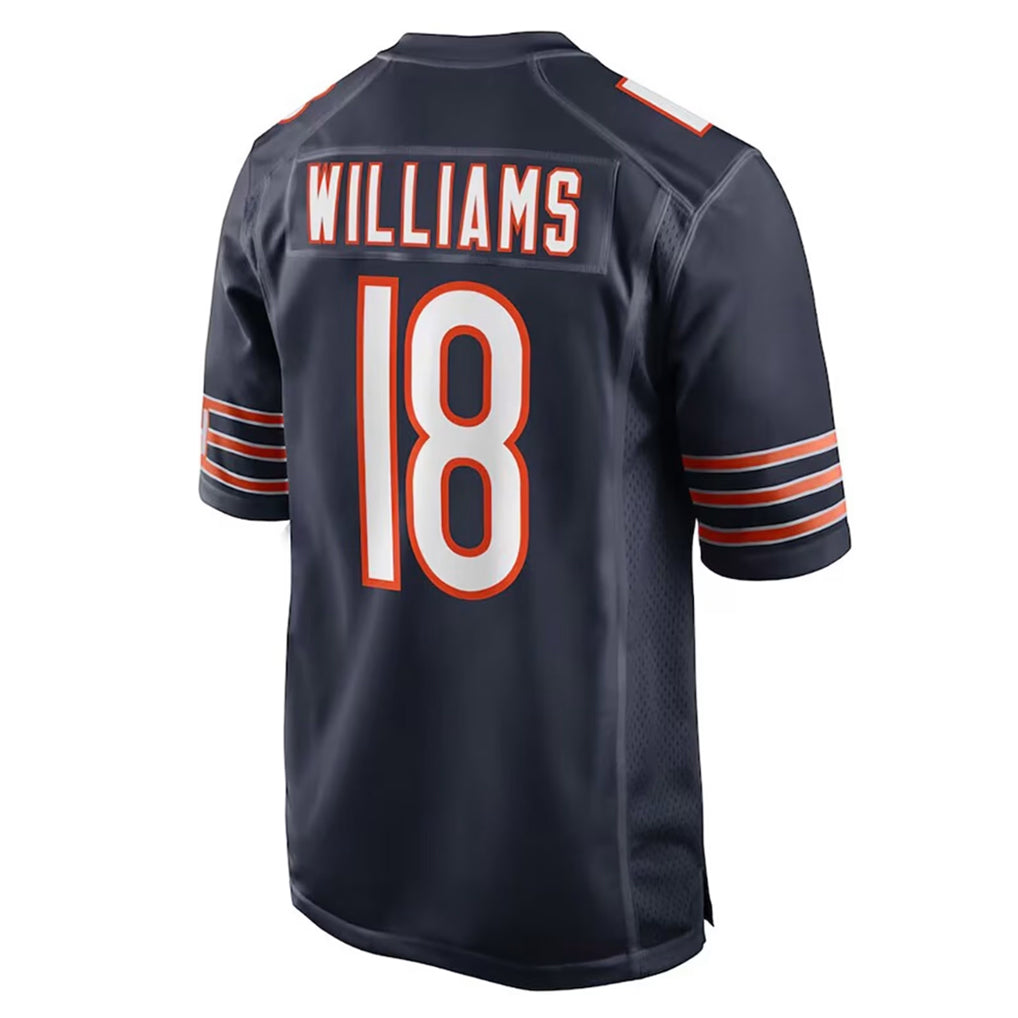 C.Bears #18 Caleb Williams Player Navy Home Game Stitched Jerseys