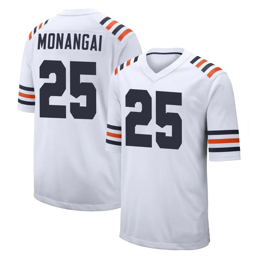 Seanshop C.Bears #25 Kyle Monangai Player White Classic Home Game Stitched Jerseys