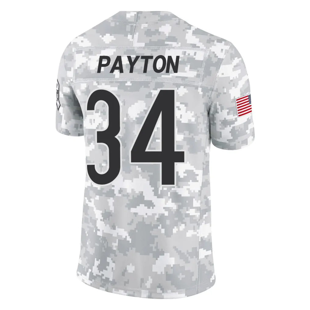Seanshop C.Bears #34 Walter Payton Player Arctic Camo Salute to Service Limited Stitched Jerseys
