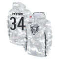 Seanshop C.Bears #34 Walter Payton Player Arctic Camo Salute to Service Pullover Hoodies Limited Stitched Jerseys