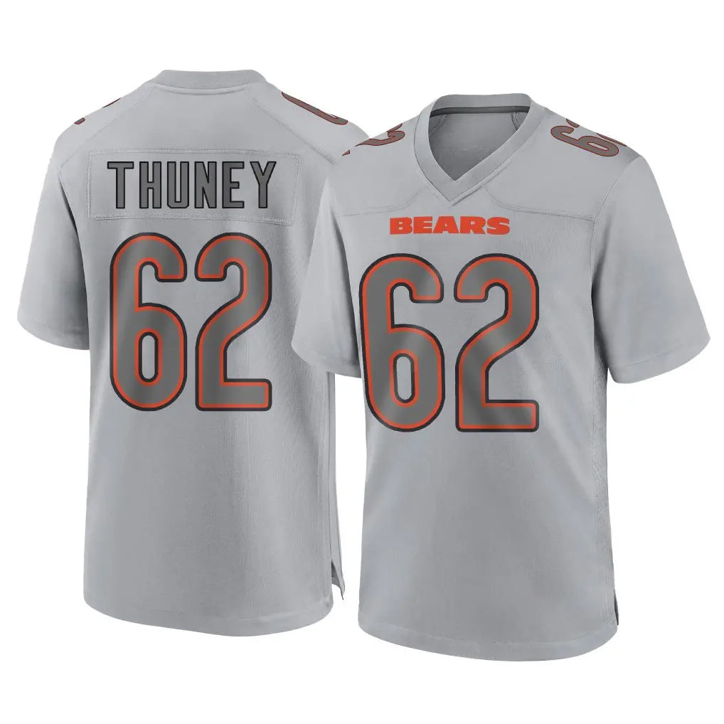 Seanshop C.Bears #62 Joe Thuney Player Gray Atmosphere Fashion Game Stitched Jerseys