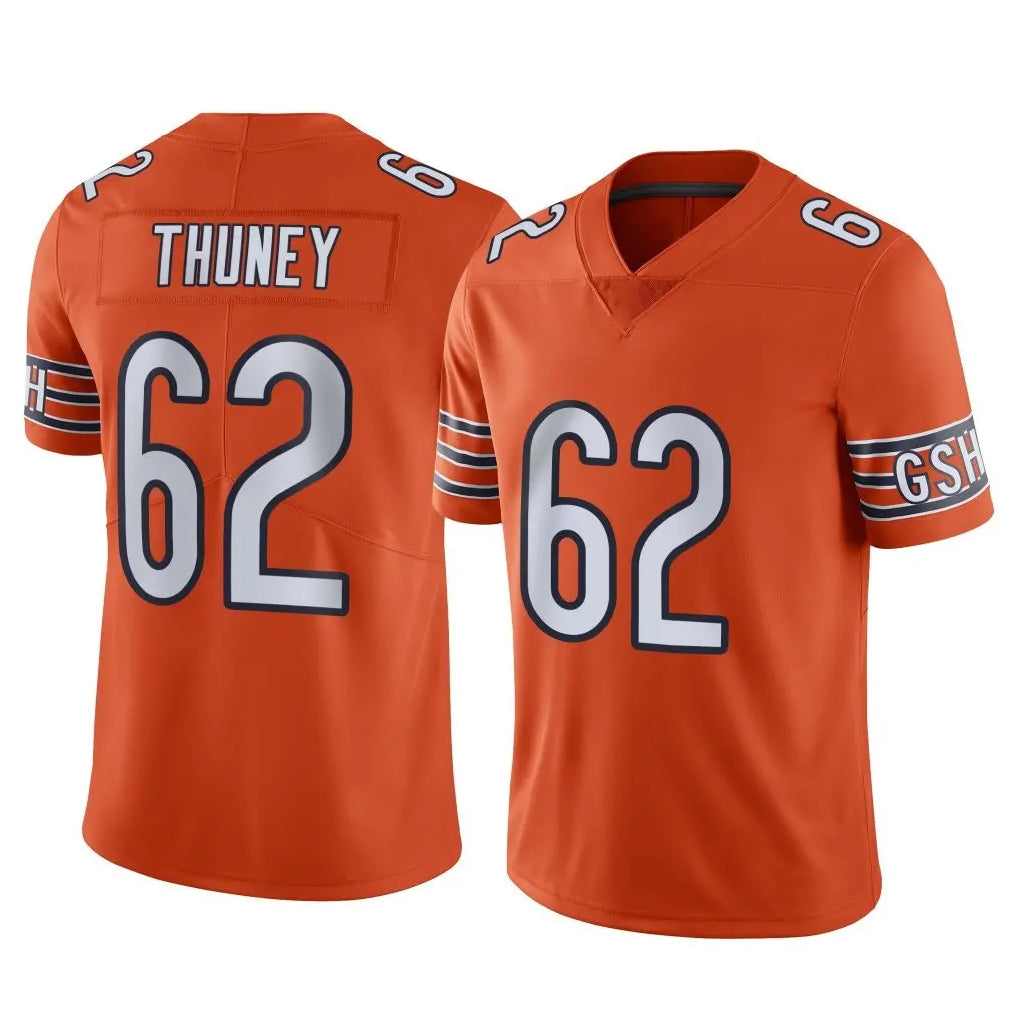 Seanshop C.Bears #62 Joe Thuney Player Orange Alternate Vapor Limited Home Game Stitched Jerseys