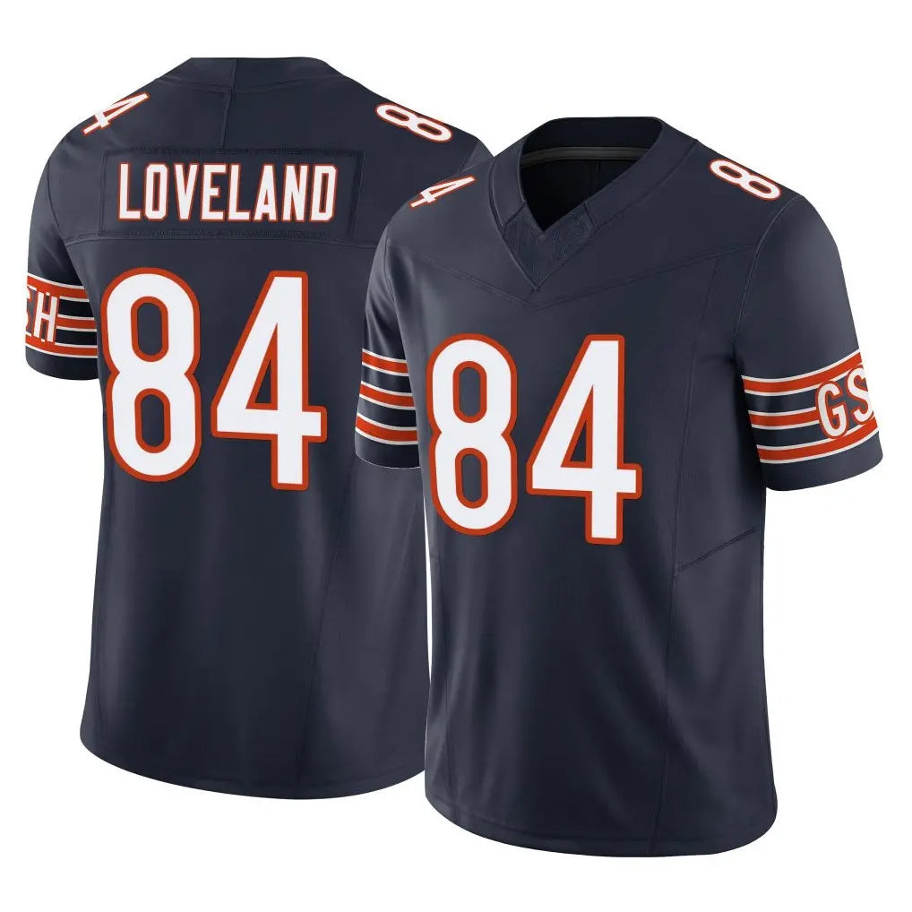 Seanshop C.Bears #84 Colston Loveland Player Navy Vapor F.U.S.E. Limited Home Game Stitched Jerseys