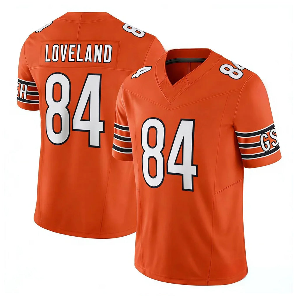 Seanshop C.Bears #84 Colston Loveland Player Orange Vapor F.U.S.E. Limited Home Game Stitched Jerseys
